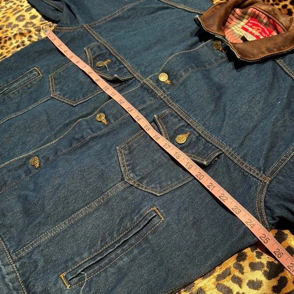 Vintage Marlboro Country Store Harley-Davidson Motorcycle’s Tufted Denim Jacket - Picture 4 of 5